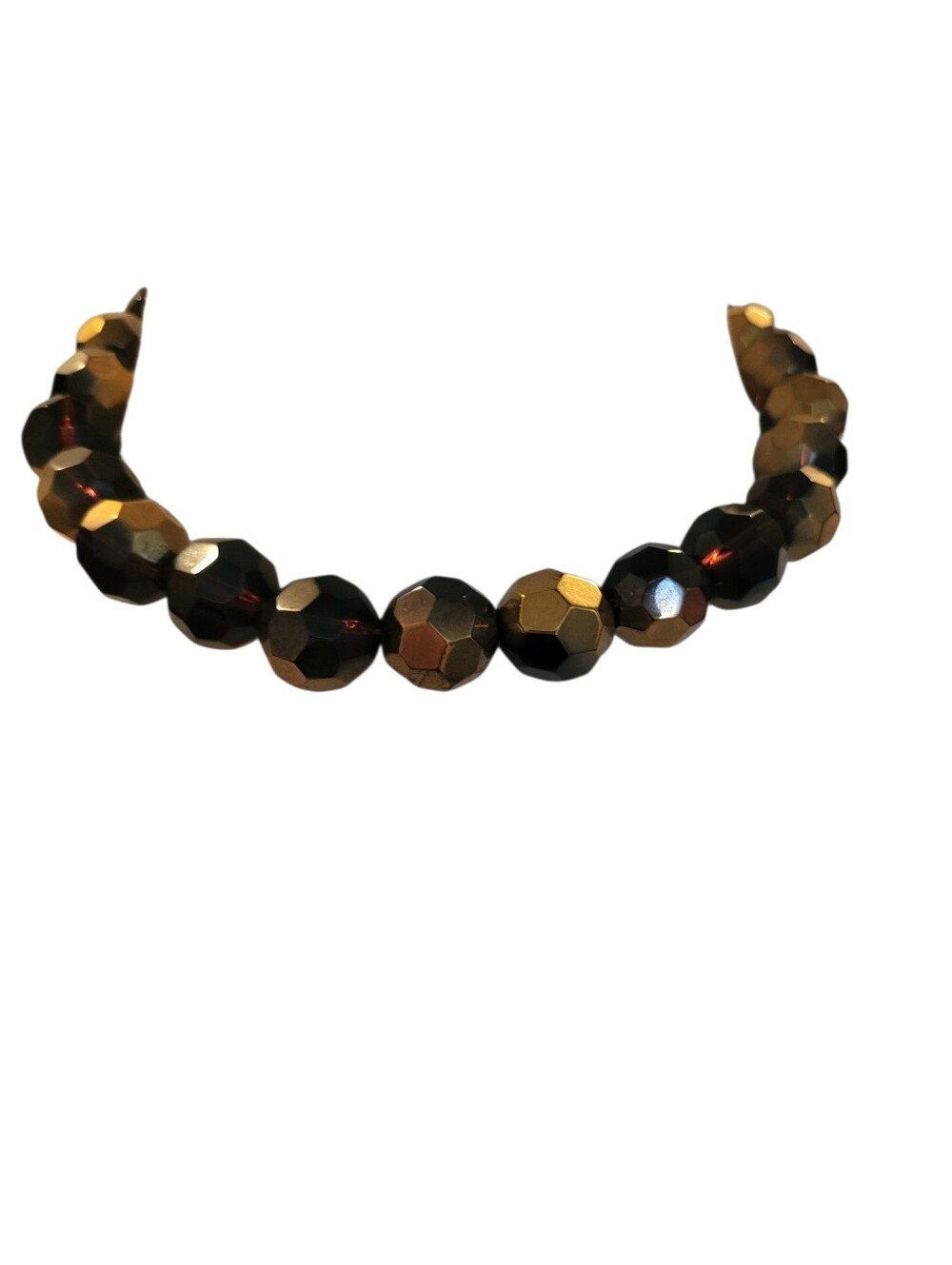 Chunky Diamond Cut Bead Necklace